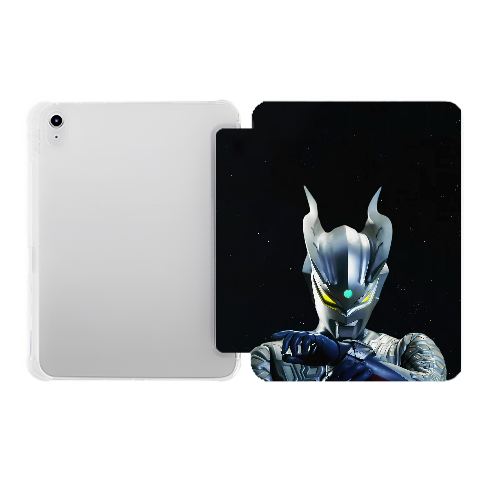 （画像用） ウルトラマン Ultraman IPad ケース ペン収納付き 三つ折りスタンド PUレザー×シリコン 対応機種9.5/10.5/10.9インチ